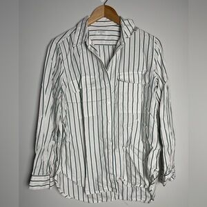 Babaton | Aritzia | Striped Longline Utility Button Down Preppy Minimalist